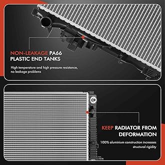 A-Premium Engine Coolant Radiator Assembly with Transmission Oil Cooler Compatible with Chevrolet Malibu 2019 2020 2021 2022 2023 L4 1.5L