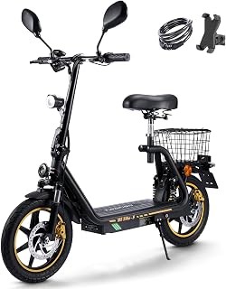 TWOFISH Elektro Motorrad für Erwachsene, E Moped mit 500W Motor 48V 13Ah Akku, 12/14 Zoll Reifen, Max 45 km/h Disc Bremsen Doppelaufhängungg, 30 km Reichweite Max 120kg