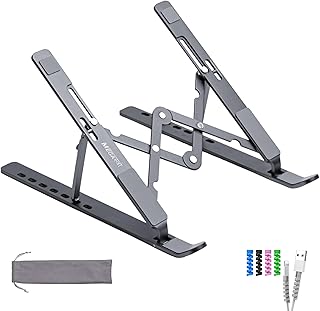 MegaStro® Laptop Stand for Desk with 7 Adjustable Angles, Aluminum Ergonomic Foldable Portable Compatible with All Brands ... Price In India