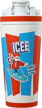 Ice Shaker Insulated Stainless Steel Shaker Bottle | 26oz, ICEE | Cold for 30+ Hours | Insulated Cup with Twist-on Agitator | Odor-Free Bottle for Protein Shakes, Water, Smoothies, Cocktails