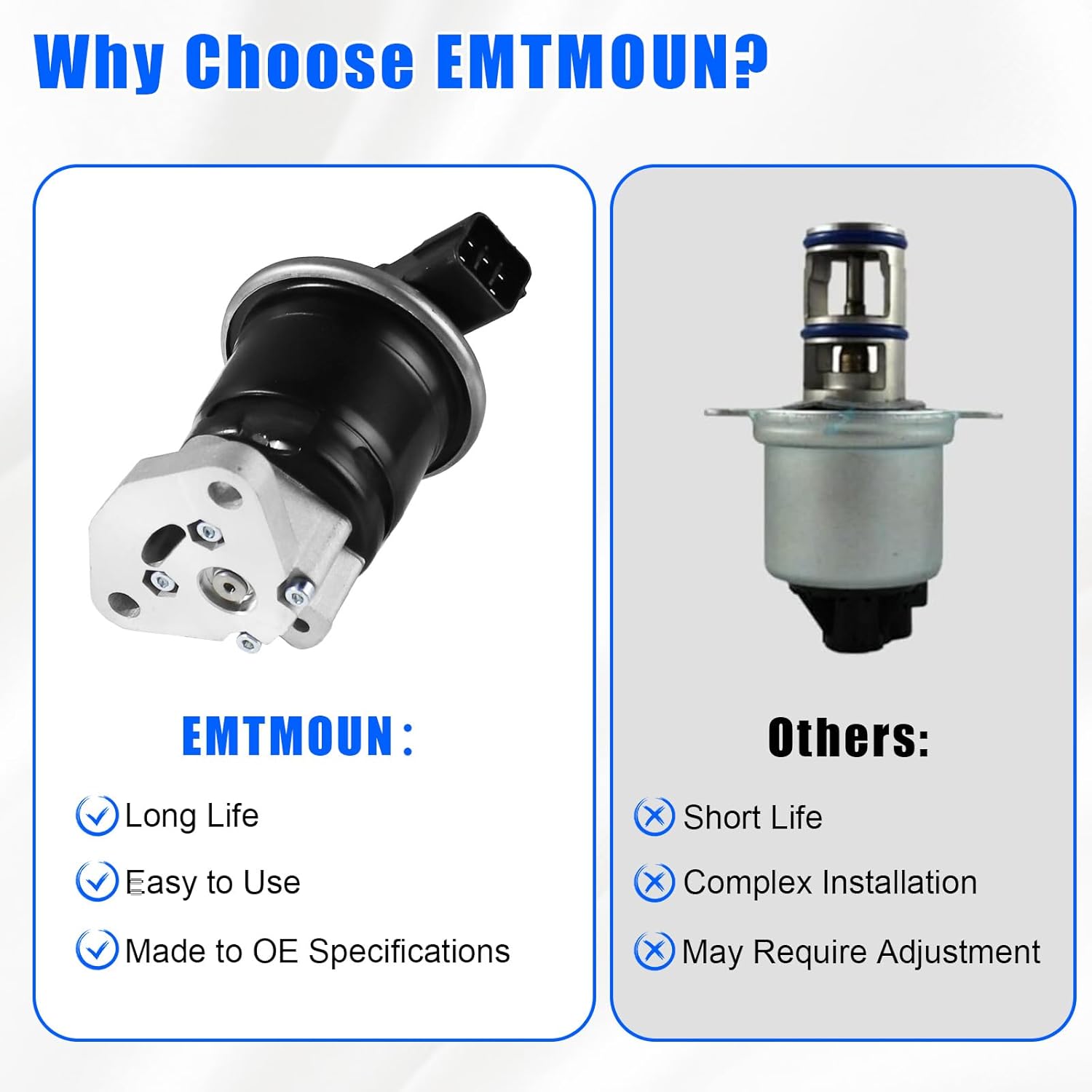 EGV576 EGR Valve (1.7L L4 Engine) For Acura EL 2001-2005, Honda Civic DX EX GX HX LX 2001-2005, For Si Coupe 2002-2005, OE: 18011PLMA00 18011PLMA01