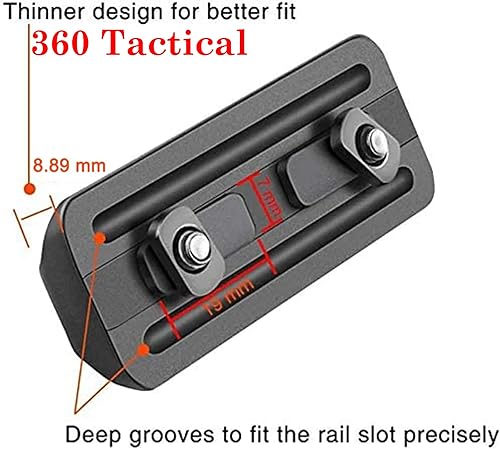 Miniatura 3 de 360 Tacitcal MLok Bipod Mount Aluminio Perfil bajo Harris - Estilo Stud bipod Adaptador Negro