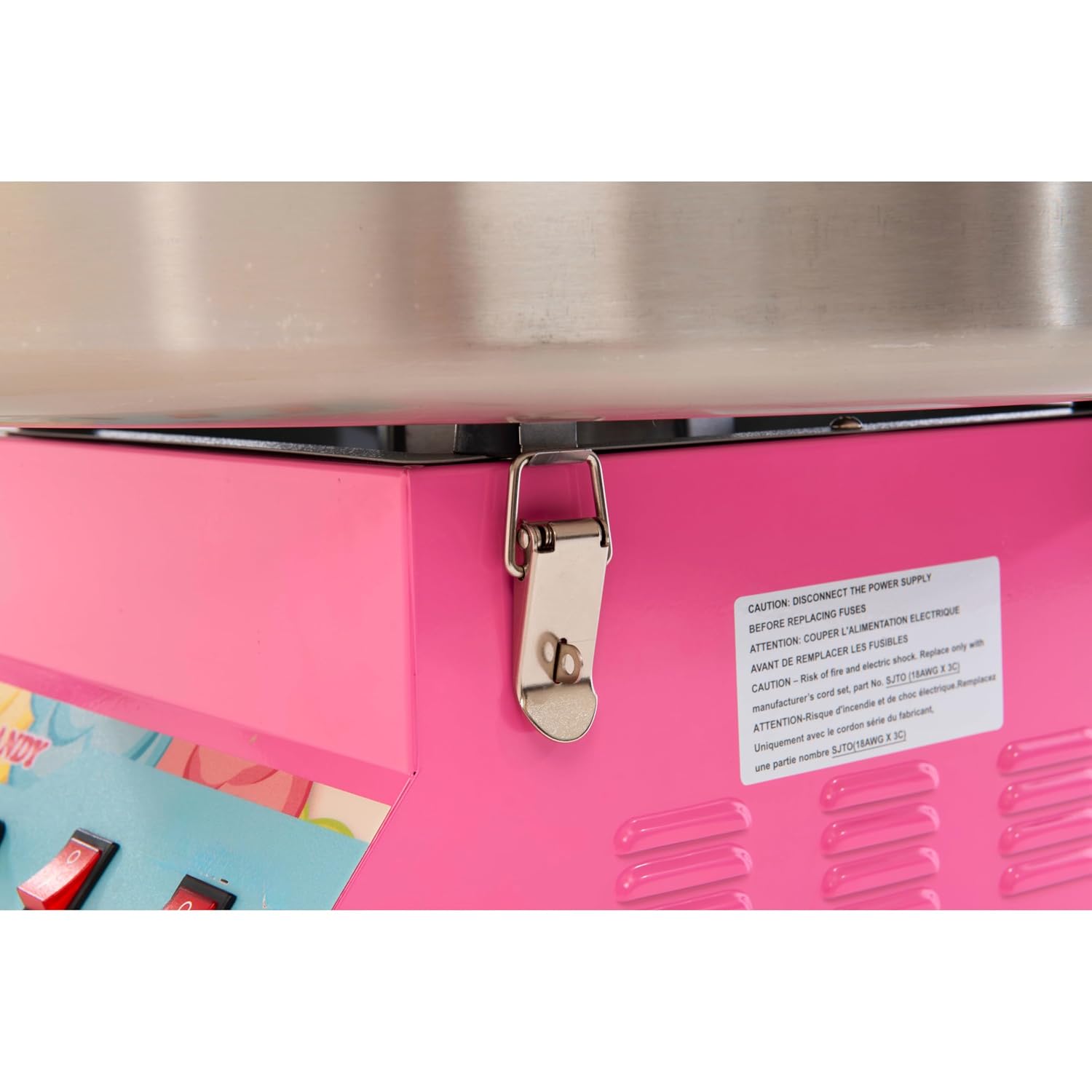 FSE COTND-21 Cotton Candy Machine with 21' Bowl, 60 Cones Per Hour, Two Replacement Belts