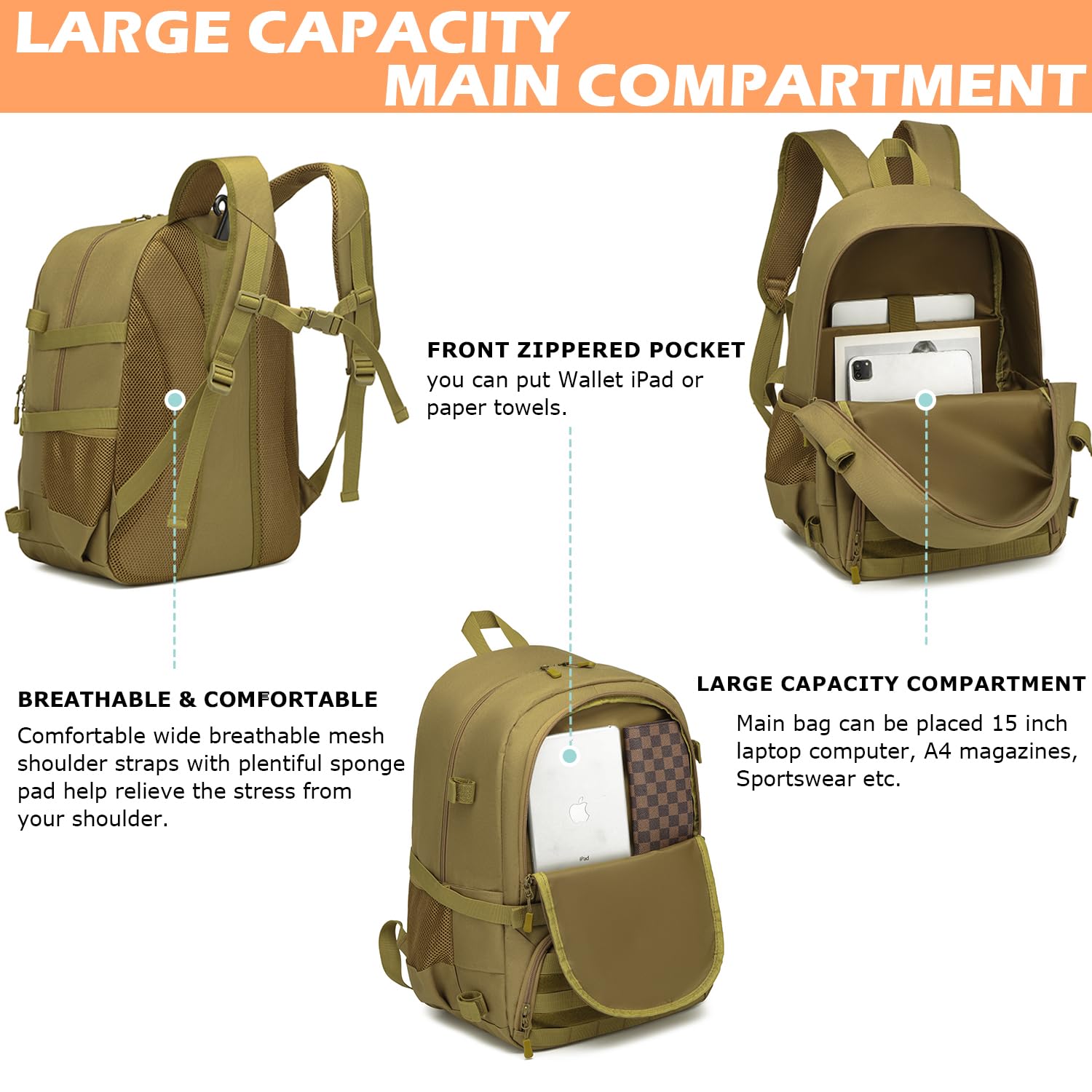 Amazon.co.jp: ラクロスバッグ - タクティカルラクロスバックパック