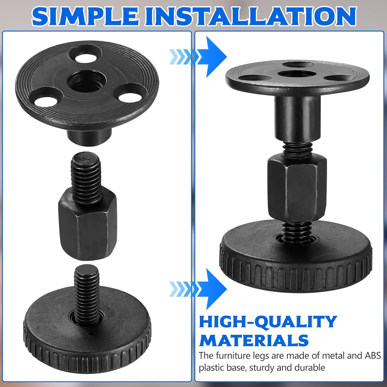 Bútor láb alkalmazása