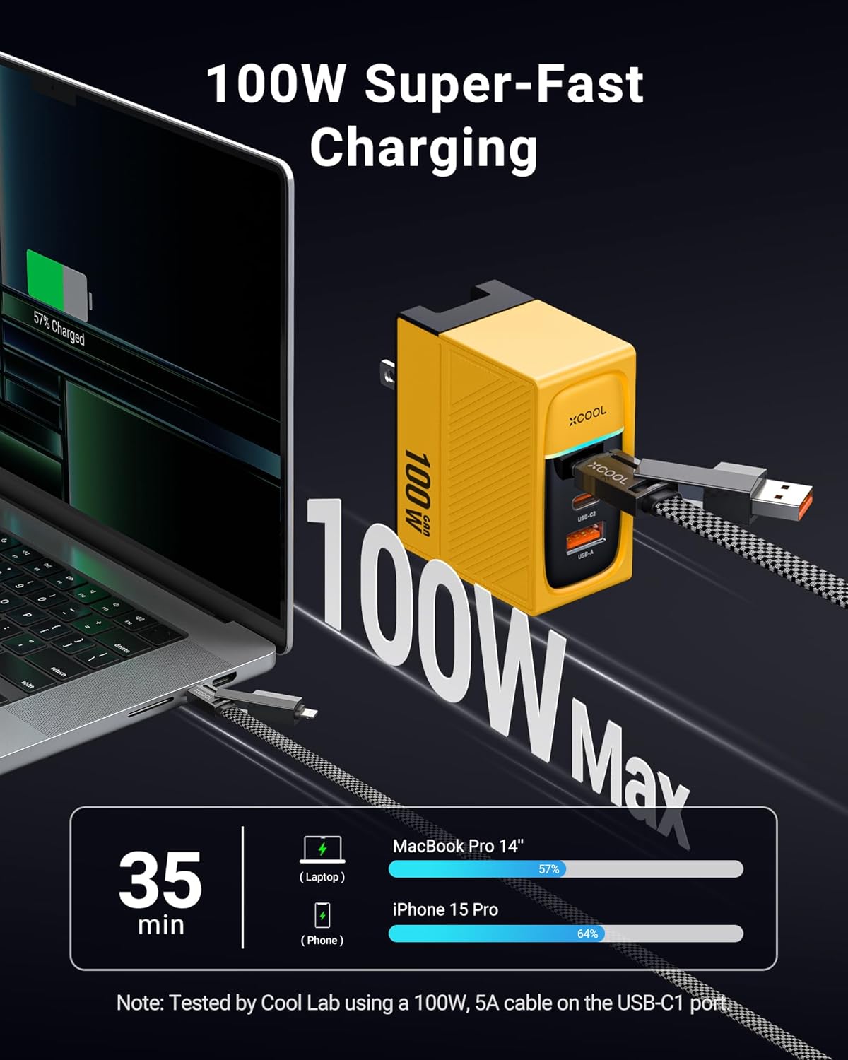 100W Super-Fast Charging example