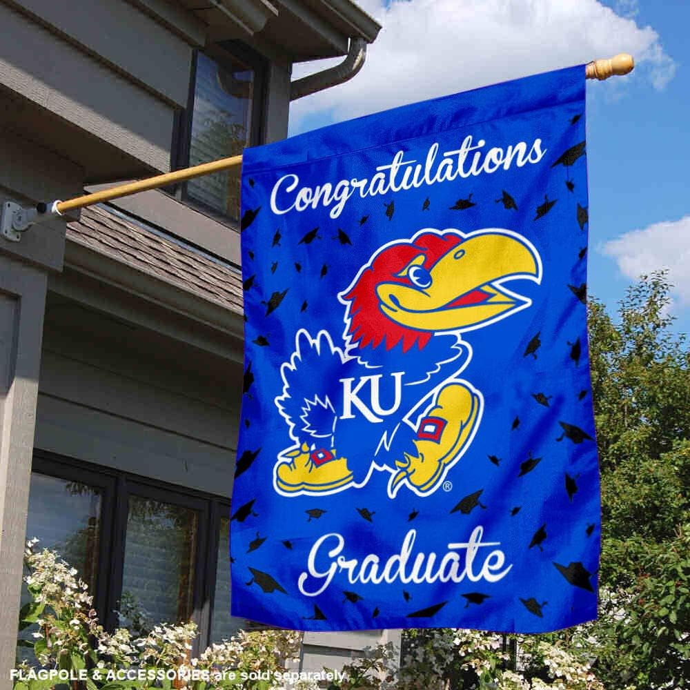 Kansas KU Jayhawks Graduation Gift Banner Flag - Image 2