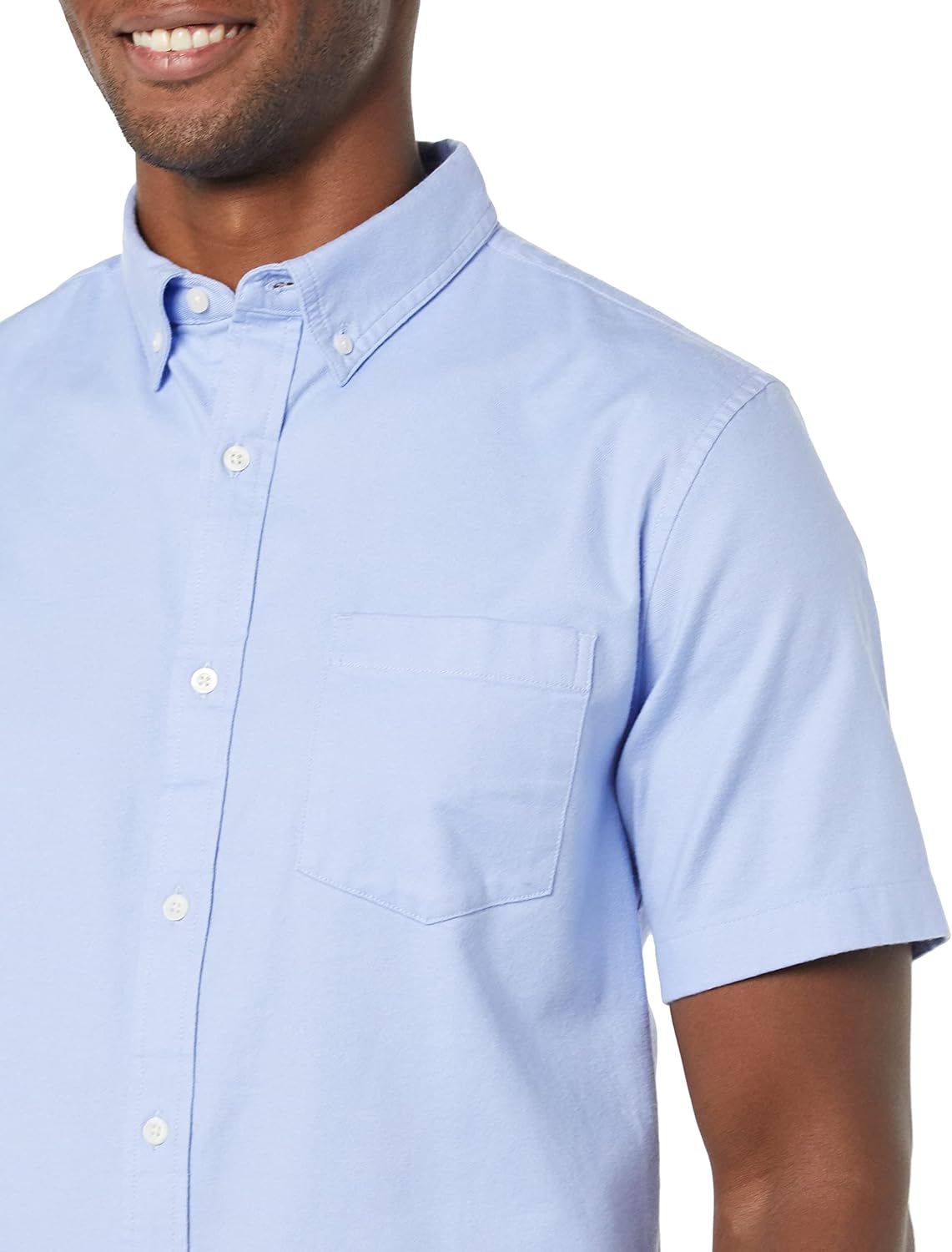 Amazon Essentials Men's Slim-Fit Short Sleeve Stretch Oxford Shirt with Pocket - Image 5