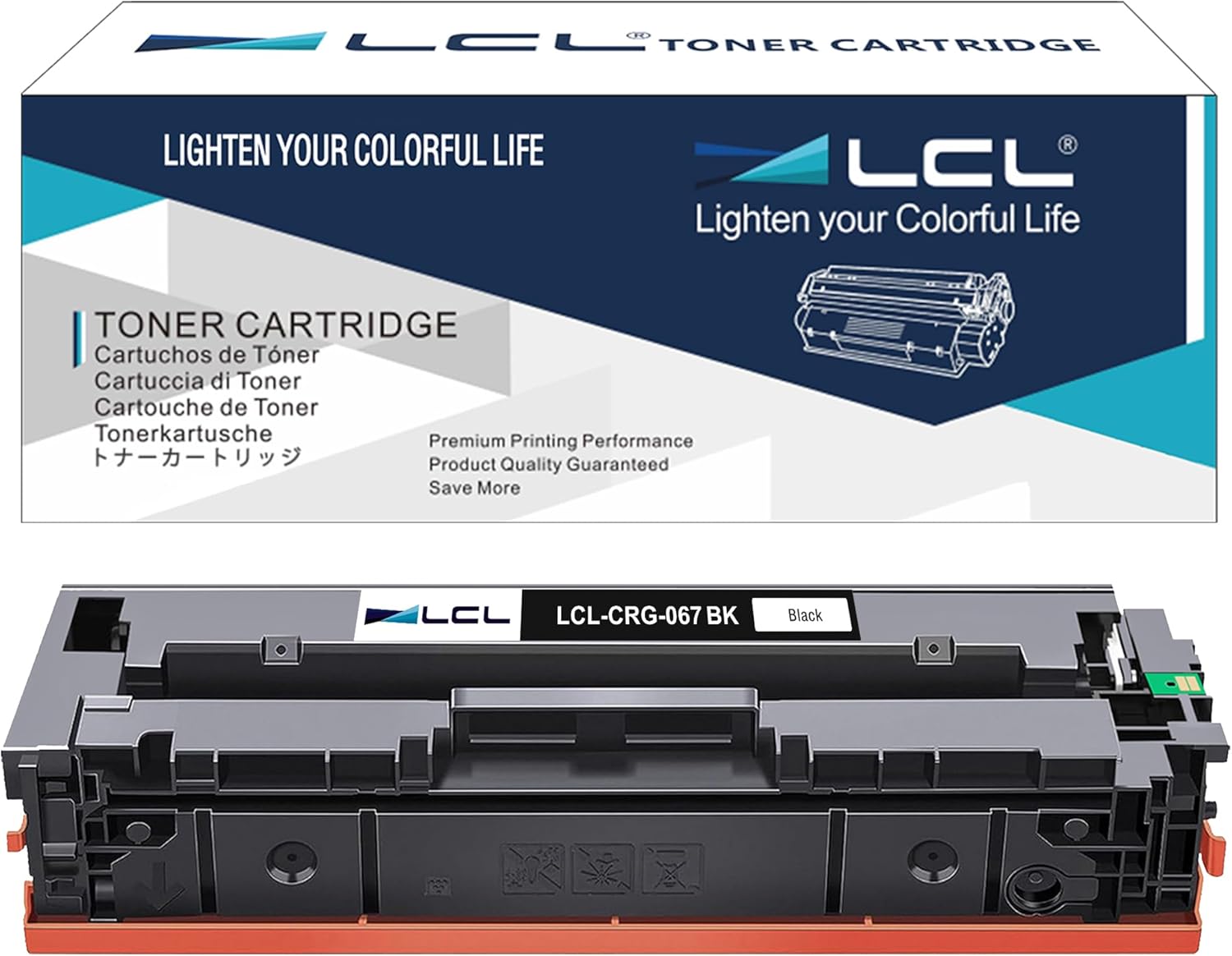 LCL 067 Black Toner Cartridge Replacement for Canon 067 067h for Canon imageCLASS LBP630C LBP632Cdw LBP633Cdw MF650C MF653Cdw MF654Cdw MF656Cdw Printer (1-Pack) Black Regular