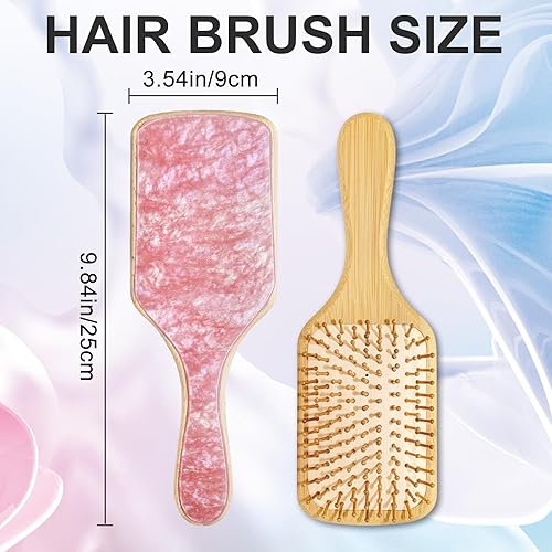 Miniatura 2 de Cepillo de bambú con cerdas de madera natural para el crecimiento del cabello, adecuado para todo tipo de cabello, para mujeres, hombres y niños