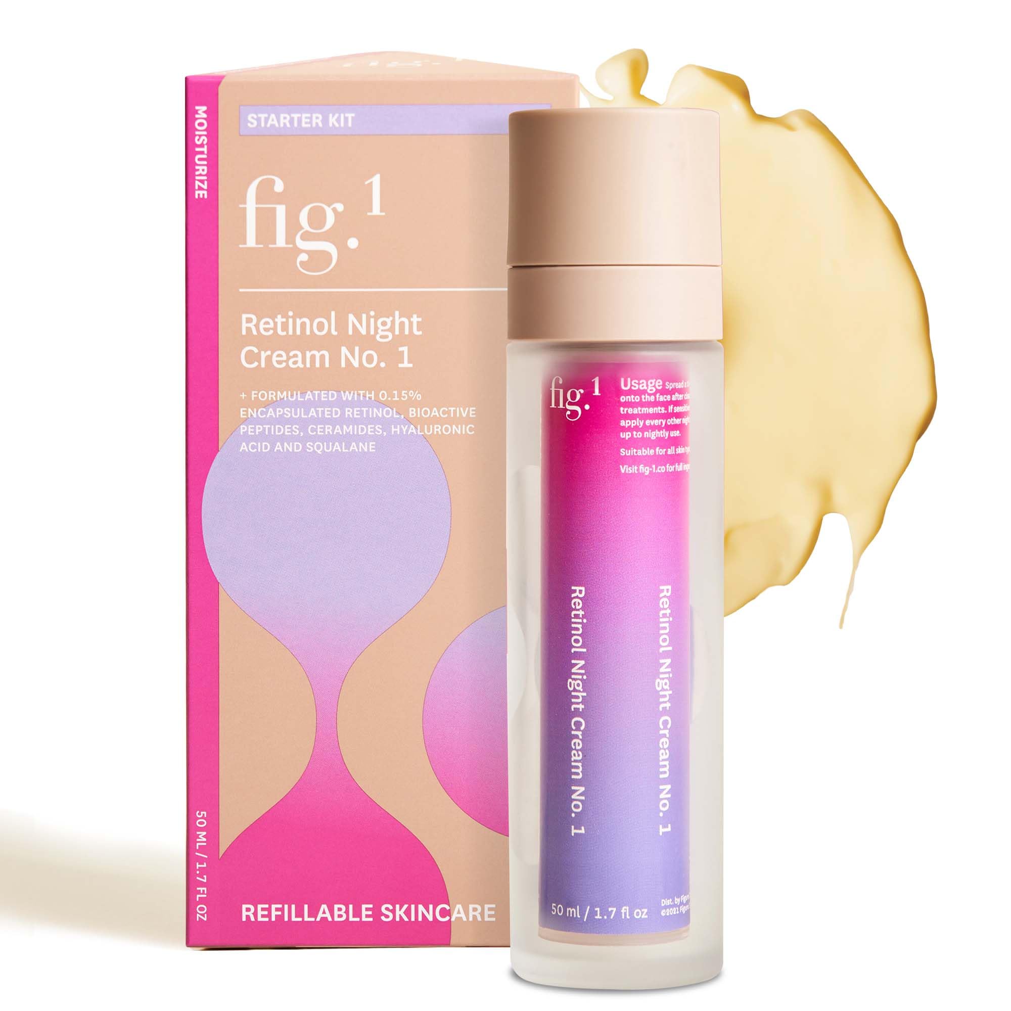 Sponsored Ad - Fig.1 Retinol Night Cream | Face Hydrating Moisturizer With Retinol & Squalane | Night Cream For Women With Sensitive Skin | Dermatologist Tested Wrinkle Reduction | 50ml / 1.7 fl oz