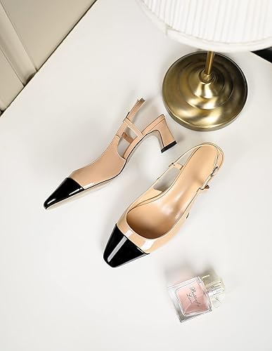 Miniatura 5 de Zamikoo Zapatos de tacón bajo para mujer con correa ajustable, tacones cuadrados de gatito, cómodas sandalias de tacón bajo de 2 pulgadas, zapatos