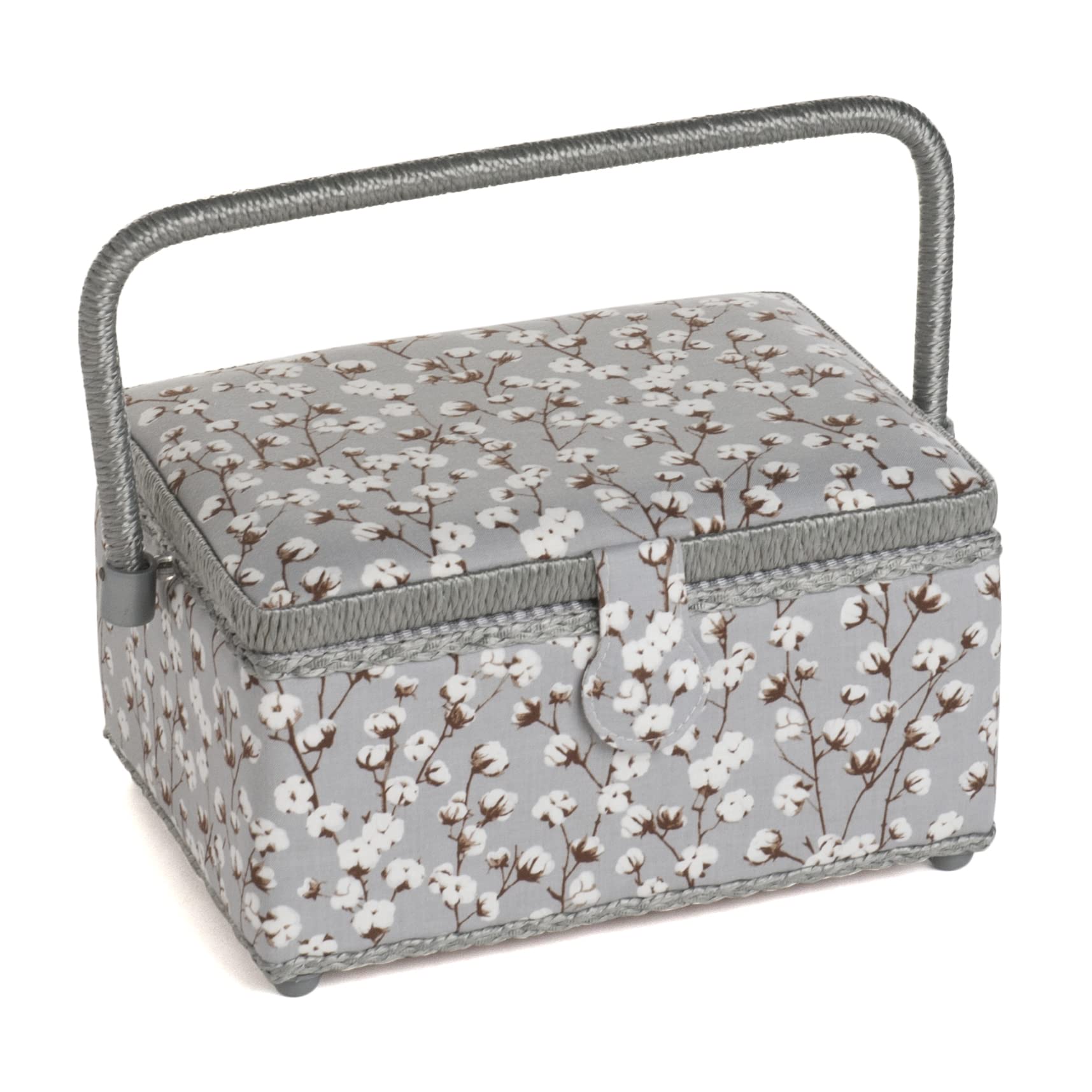 Hobby Gift Medium Sewing Craft Hobby Storage Box, Rectangle, Cotton Plant