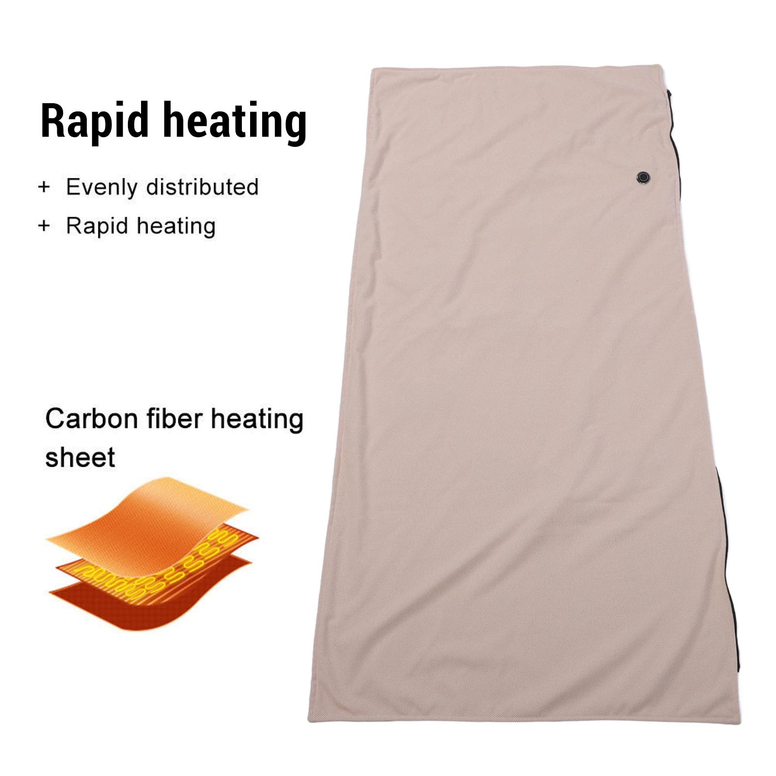 Yosoo Fast Heating Electric Blanket Beige, Auto Power Off, Washable Heated Blanket for Body Legs with Overheating Prevention, Suitable for Cold Winter Days