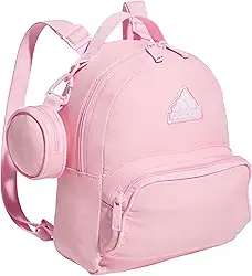 Mini mochila feminina – bolsa pequena para viagens, academia, festival e muito mais, Rosa verdadeiro, One Size, Mini mochila feminina – bolsa pequena para viagens, academia, festival e muito