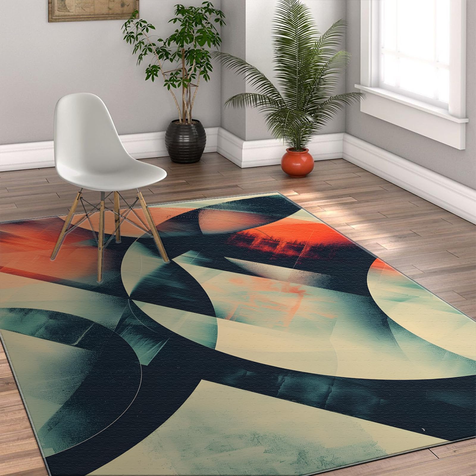 Tapis rustiques faciles à nettoyer pour simplifier l'entretien du salon