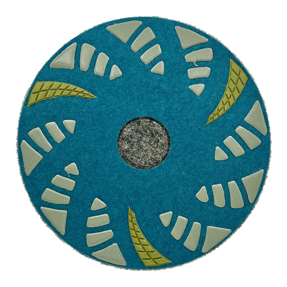 17" Phenolic Polishing Pads for Floor Machines and Burnisher Buffers, Dry or Wet, 1PC, Resin Bond, 200 Grit