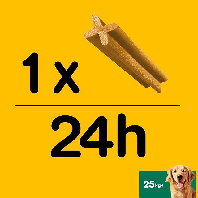 Foto 6 de 7 de Pedigree Dentastix - Snack para la higiene Oral (Perro Grande +25 kg), 270 g 105 Unidades