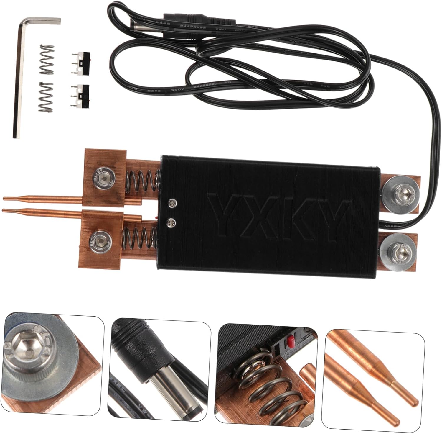 Integrated Spot Welding Pen for DIY Use Comfortable Handheld Design with Double Spring Handle and Wear-resistant Spot Welder Accessory for Battery and Circuit Board Welding