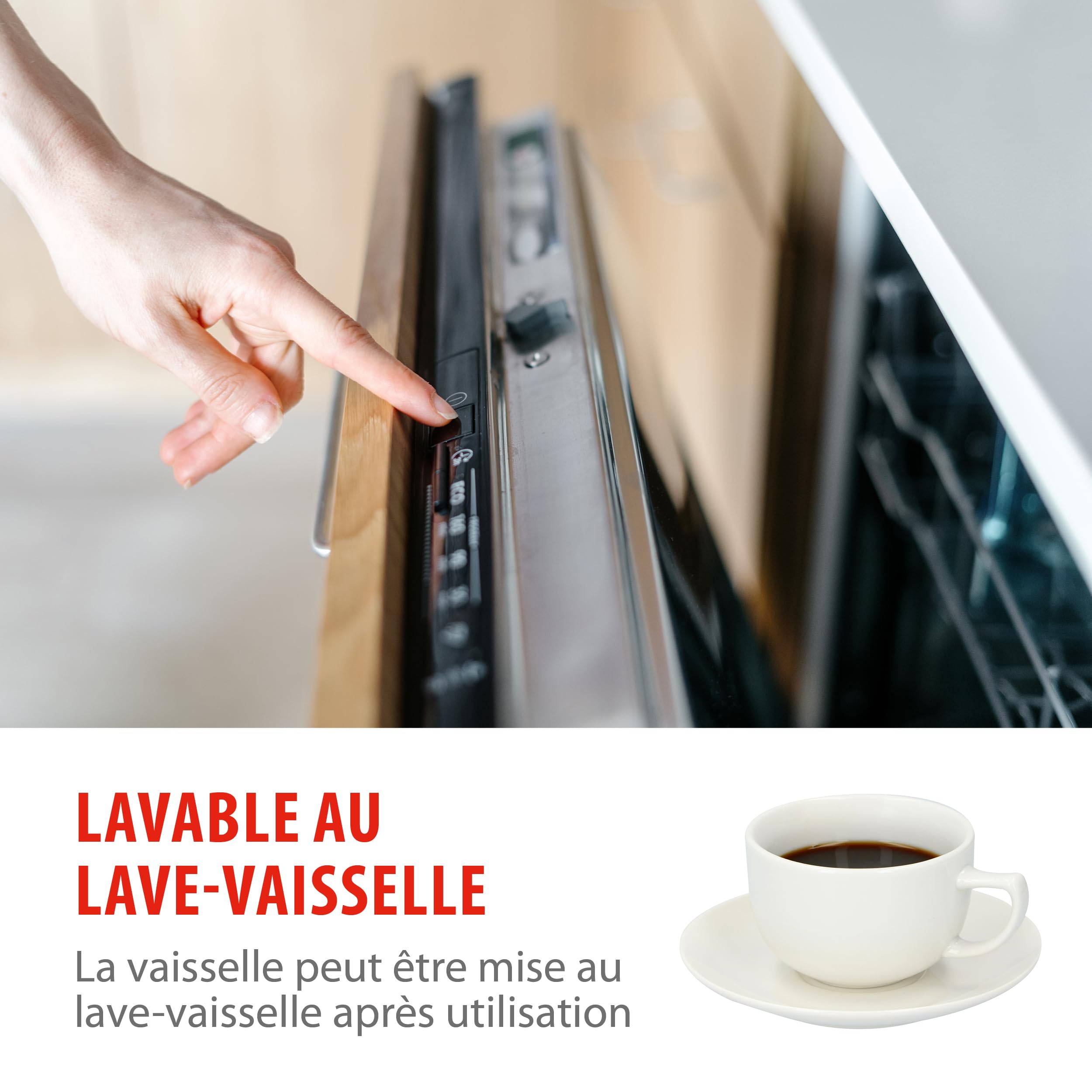 alpina Assiettes Service de Table 8 Personnes - Vaisselle et Arts de la Table 40 Pièces - Compatible Lave-Vaisselle - Blanc