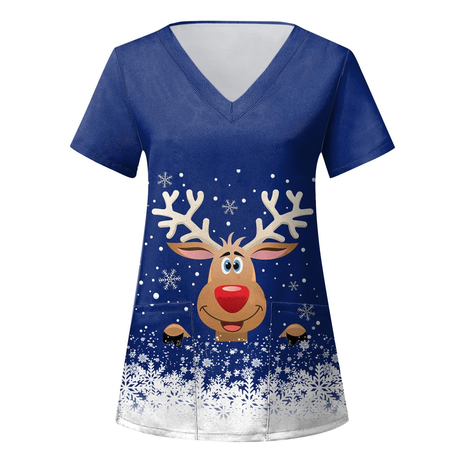 Genericchristmas Scrubs Nurses Top Healthcare Tunic Christmas Short Sleeve  Santa | Desertcart Seychelles, image size:1600x1600