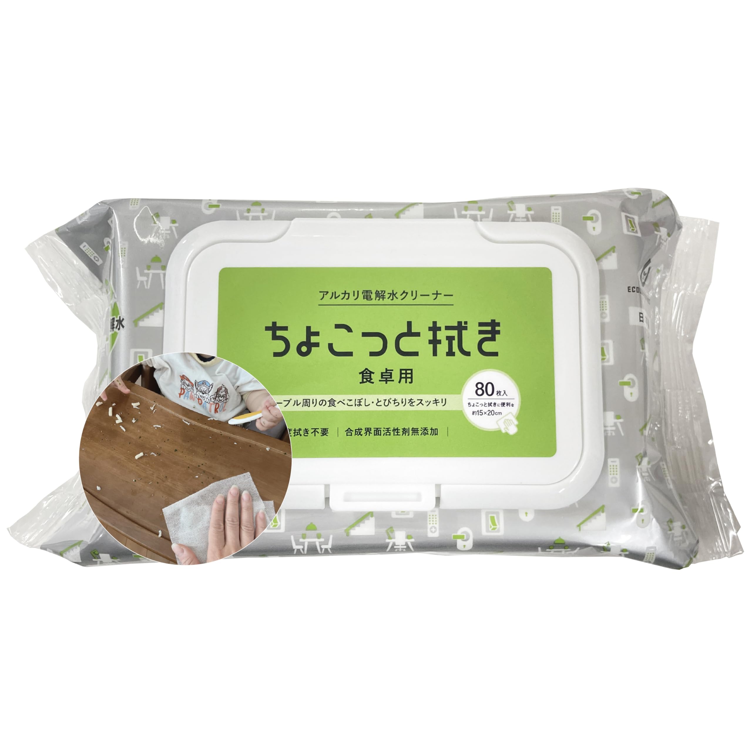 Amazon.co.jp: 服部製紙 掃除 ウェットシート ちょこっと拭き 食卓 80