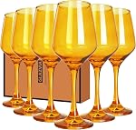Wine Glasses Set of 6, 12oz Classic Stemmed Glasses, Thick & Clear, Dishwasher Safe Stemware for Red or White, Gift for Party, Holiday, Anniversary, Restaurant, Home Bar, Daily Use
