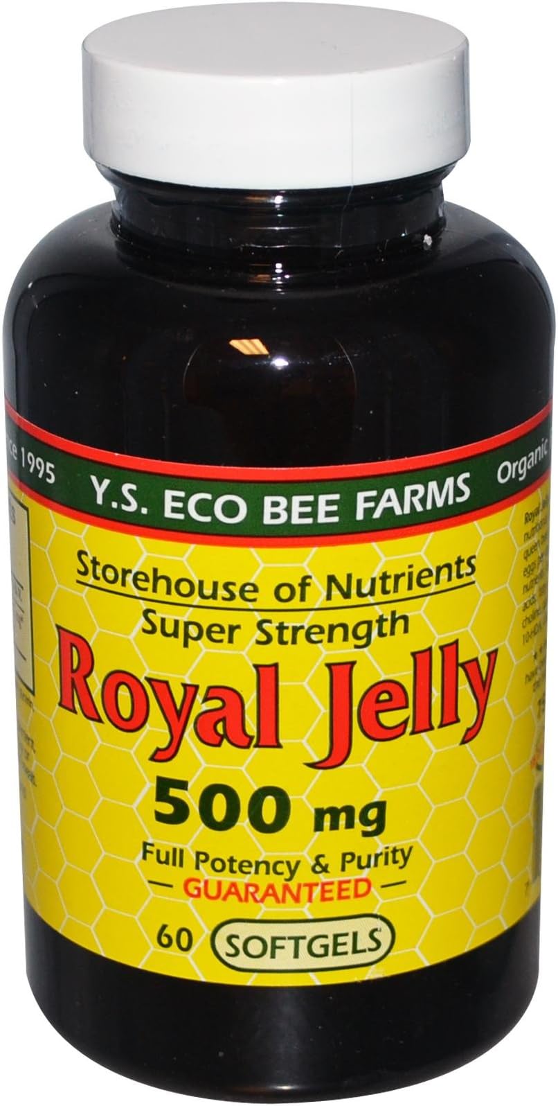 Y.S. Eco Bee Farm Royal Jelly Super Strength 500 mg 60 Sgels