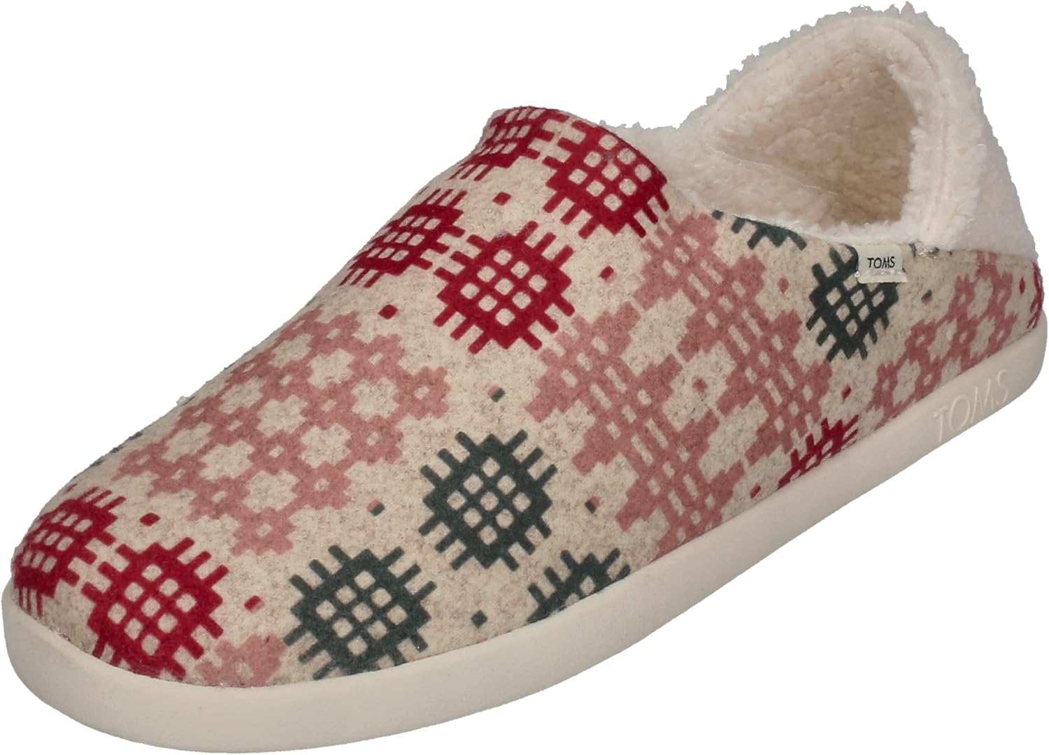 TOMS Ezra Natural Welsh Plaid Repreve Two-Tone Felt 7.5 B (M)