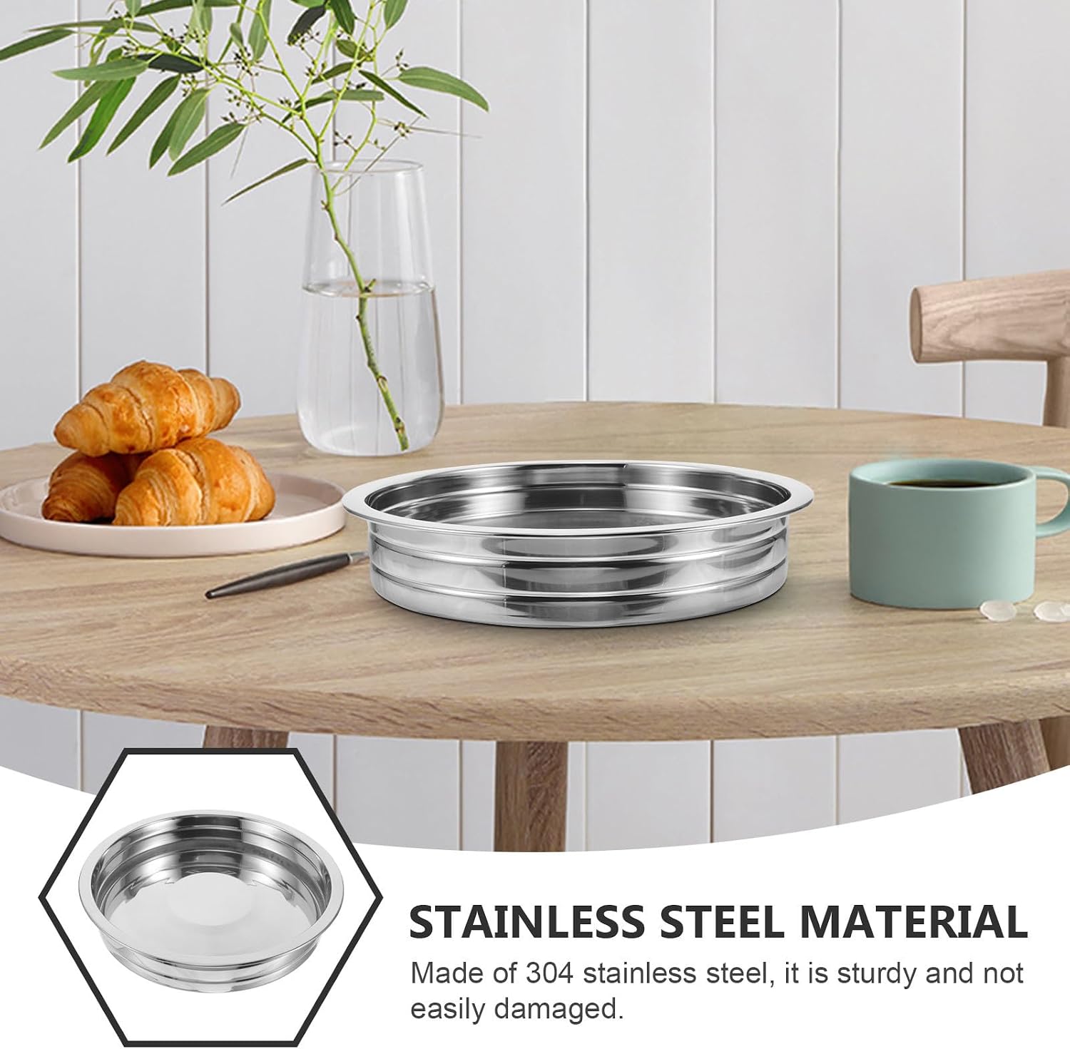 Stainless Steel Communion Bread Plate Cover for Religious Ceremonies