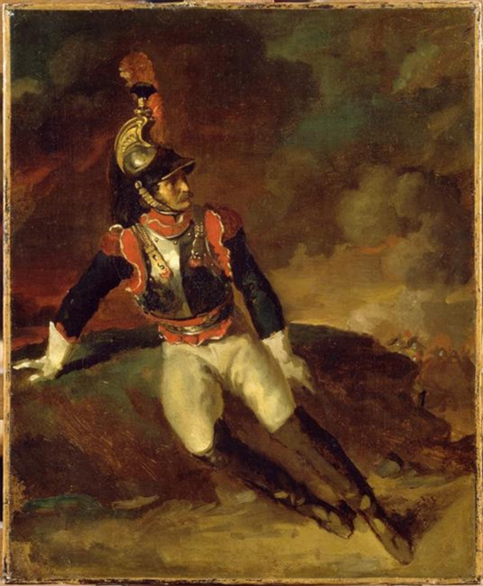 SERENDIPITP Vintage Wall Art Canvas Nordic Poster Canvas Print Picture the Wounded Cuirassier by Theodore Gericault Wall Art Poster for Home Decor 60x90cm