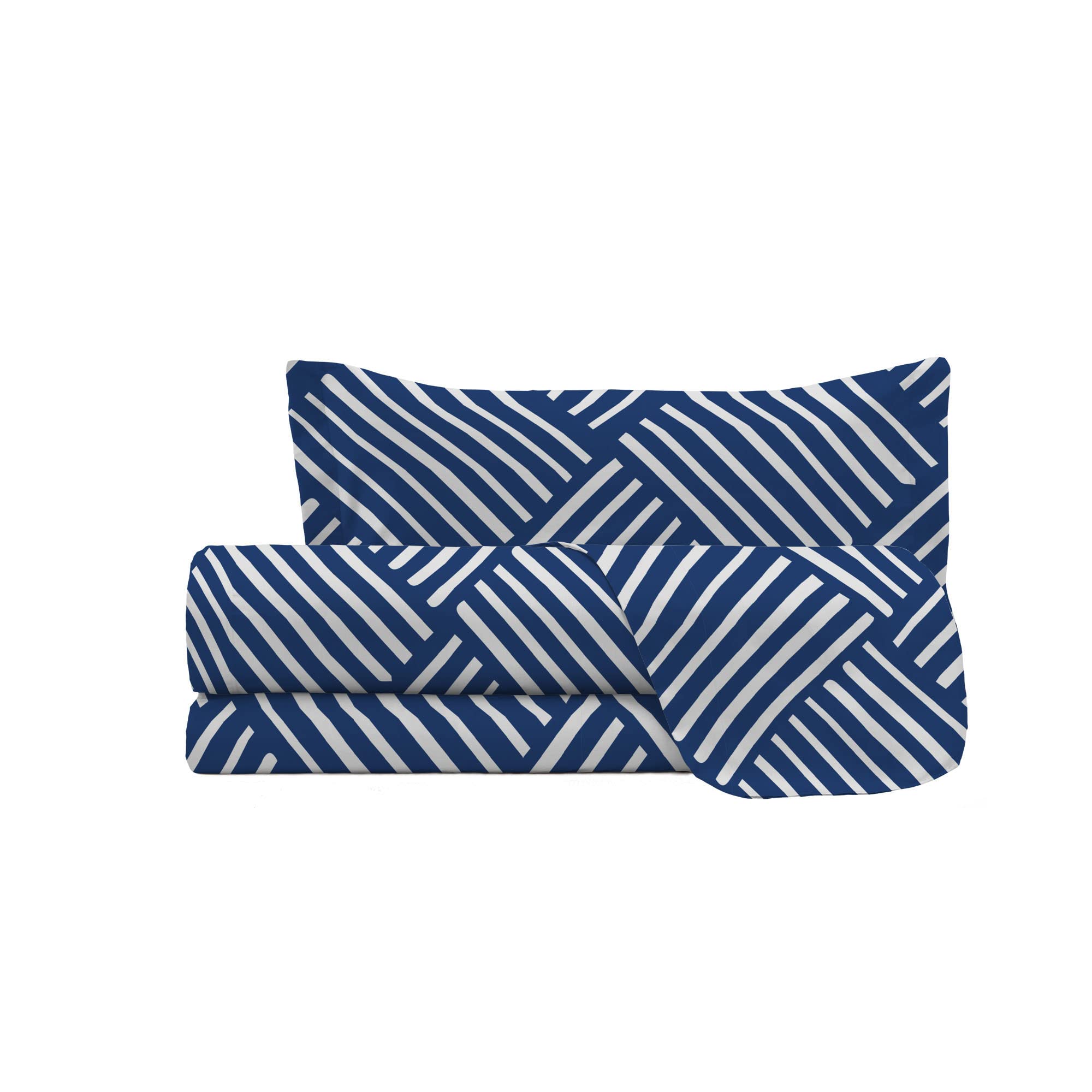 Dafne 100% Microfibre Bedding Set, Citylife Blue, Small Double, Klein Doppelbett - Image 3