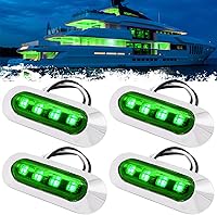 Vista 8 de PSEQT Luces LED marinas impermeables de 3.8 pulgadas, luces LED marinas de cortesía, luz de navegación, popa de popa de cabina, iluminación