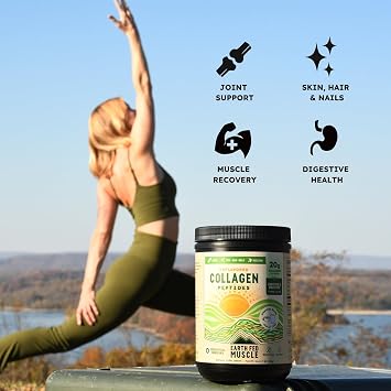 Earth Fed Muscle Collagen Peptides, Unflavored, 23 Servings