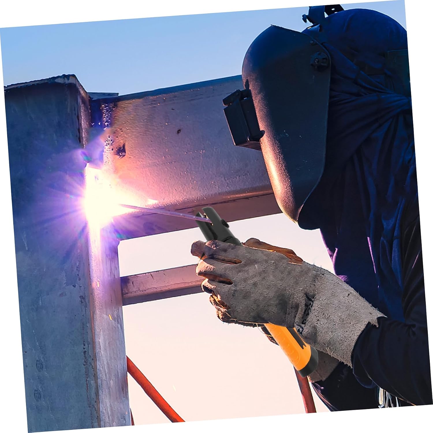 Holder Jaw Copper Clamp for Welding Dual-color Handle Pliers for Efficient Welding Results Industrial Grade Electric Welder Tool