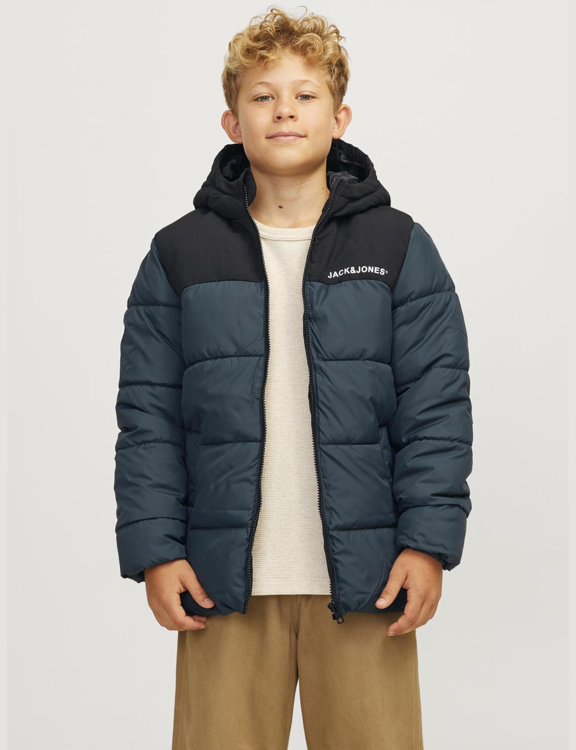 JACK&JONES JUNIOR Jjmoon Hood Puffer Mni Piumino Bambini e ragazzi