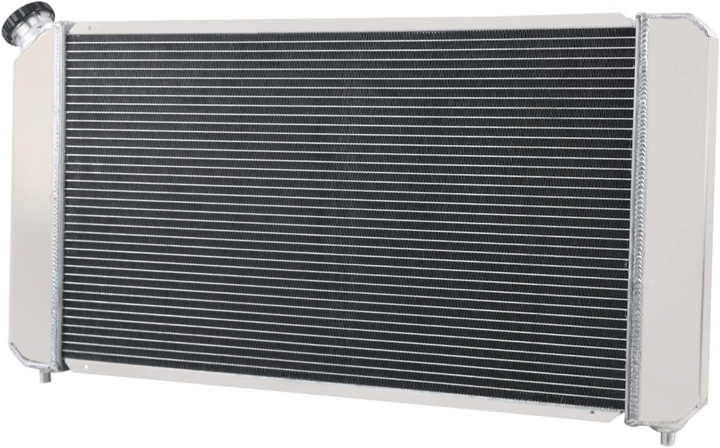 All Aluminum Radiator for 1996-2005 Chevy S10 Blazer C1500 Truck GMC Sonoma Jimmy Isuzu Hombre Oldsmobile Bravada V8 V6 97 98 99 01 02 03 04 05, 3 Row Radiators Shroud Fans Relay