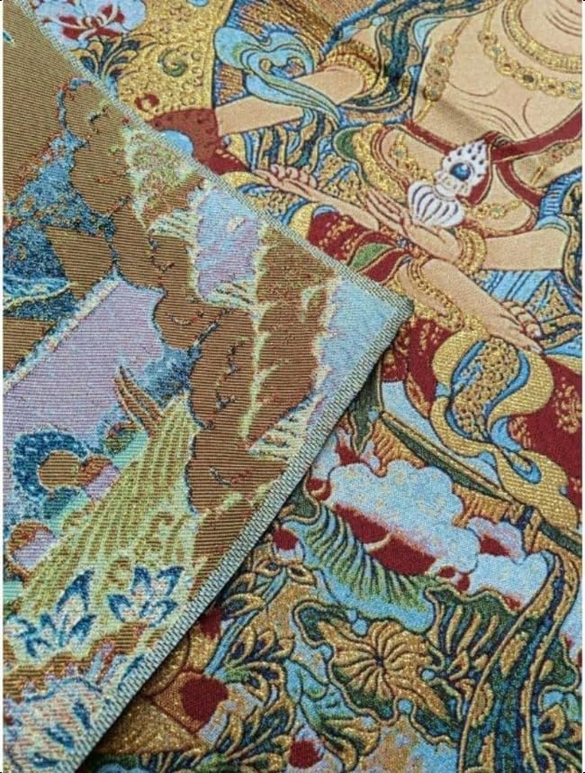 Miniatura 6 de Bordado de seda tibetano Thangka budismo Maitreya Bodhisattva Longevidad Buddha Tangka Yoga Budista Tapiz colgante de pared Arte de pared Decoración