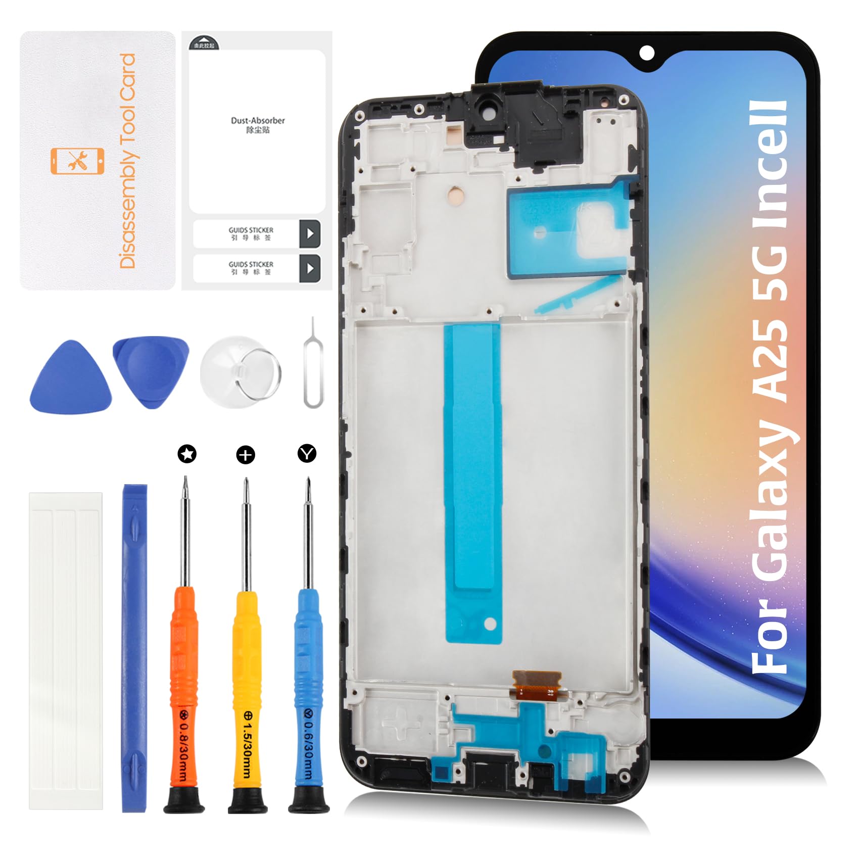 Photo 1 of Olivechard InCell LCD Screen Replacement for Samsung Galaxy A25 5G