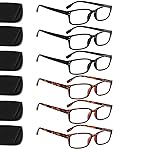 Kerecsen 6-Pack Reading Glasses Blue Light Blocking,Spring Hinge Readers for Men Women,Computer Eyeglasses (3BLACK 3Tortoise, 2.75, multiplier_x)