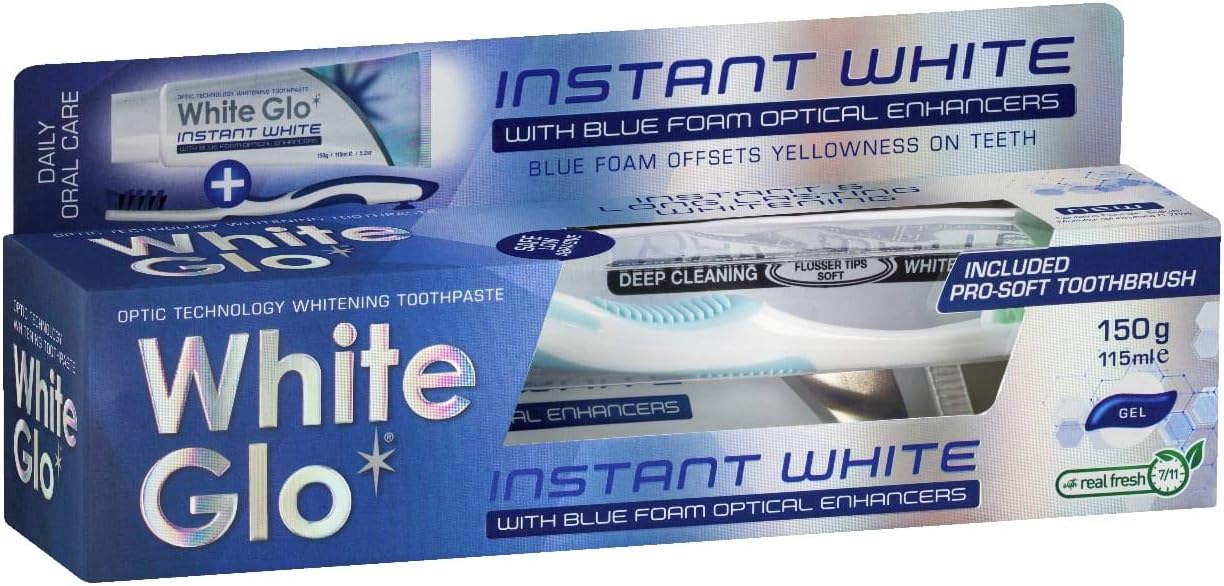 Instant White Optic Technology Whitening Toothpaste + Toothbrush