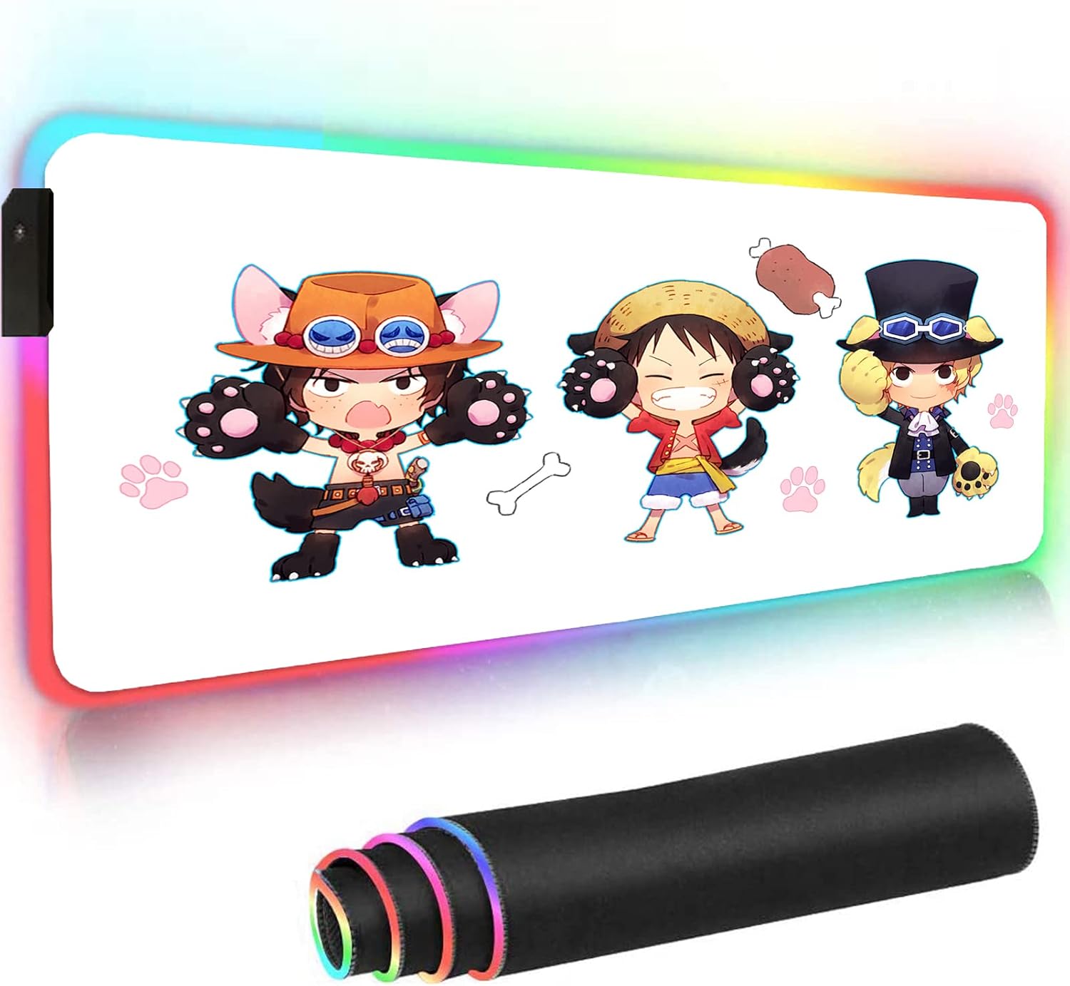 Mouse Pads Anime Cartoons RGB Kawaii Mouse Pad Large Mouse