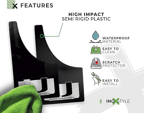 Miniatura 5 de INOXSTYLE - 4 aletas universales negras para barro, guardabarros delanteros y traseros para universidades nacionales, para automóviles, camionetas,