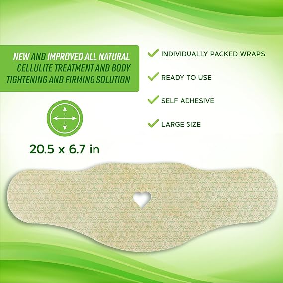 Toning Firming Body Sculpting Wrap for Definition All Natural Anti Cellulite Wrap Sculpting Body Applicator New and Improved Solution for Arms, Legs, and Tummy (15 WRAPS)