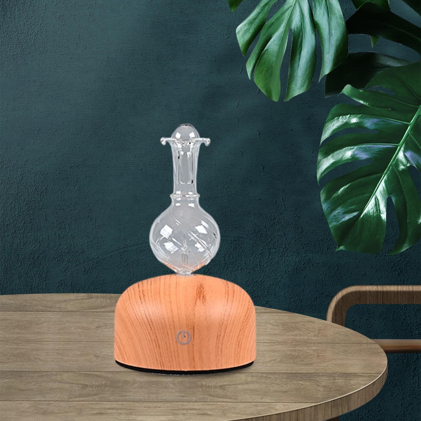 Difusor de Aceites Esenciales Portátil con Diseño Elegante en Madera Humidificador Automático USB Purificador Silencioso de Aire Difusor de Niebla Fin, Style B, Individual