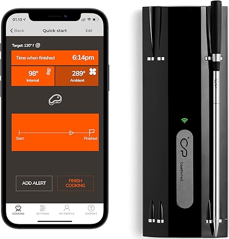 Review CookPerfect Pro | Unlimited Range | WiFi & Bluetooth Meat Thermometer | Wireless Meat Thermometer for Grilling and Smoking | for The Oven, Grill, Kitchen, BBQ, Smoker, Rotisserie (1 Probe Included) Review CookPerfect Pro | Unlimited Range | WiFi & Bluetooth Meat Thermometer | Wireless Meat Thermometer for Grilling and Smoking | for The Oven, Grill, Kitchen, BBQ, Smoker, Rotisserie (1 Probe Included)