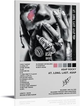 Asap Poster Rocky Rat. Long. Last. Asap Album Cover Poster Decorative Painting Canvas Wall Posters And Art Picture Print Modern Family Bedroom Decor Posters for Room Aesthetic 16x24inch40x60cm
