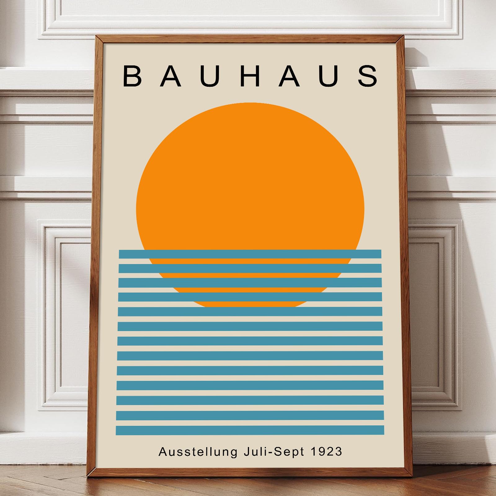 Gotletaeld A2unframed Minimalist Bauhaus Canvas Wall Art Sunrise Sunset Pictures Boho Sun Artwork Mid Century Modern Painting Geometric Gallery Wall Art Bauhaus Exhibition Poster Abstract Geometric Prints 16X24in Unframed