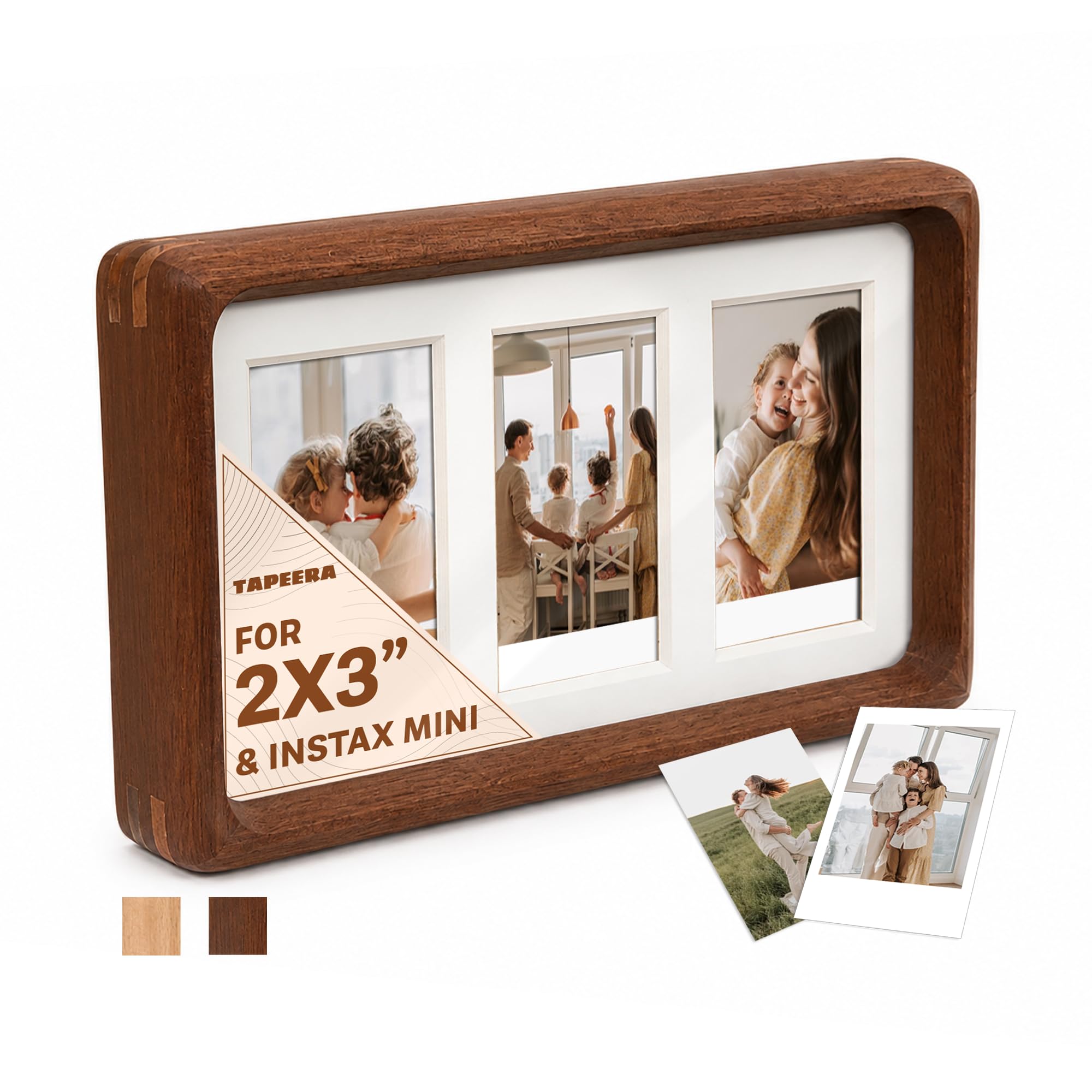 Wooden Frame for Fujifilm Instax Mini Films - 2x3” Polaroid Photo Frame