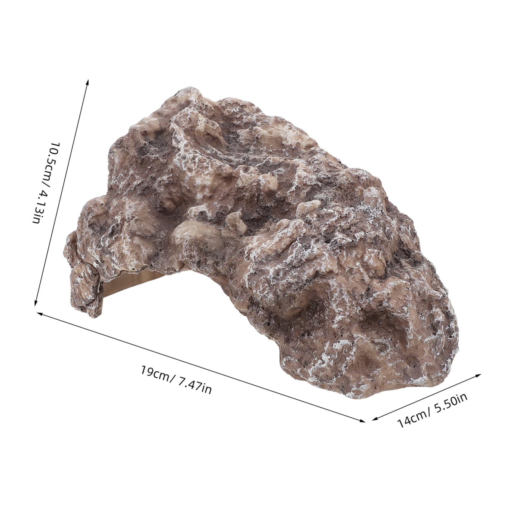 Reptile Rock Hideout Abri Sûr et Naturel pour Gecko Léopard Tortue Lézard Amphibien Petits Animaux